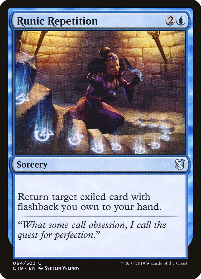 The Magic Card "Runic Repetition" displaying an exception to this rule.